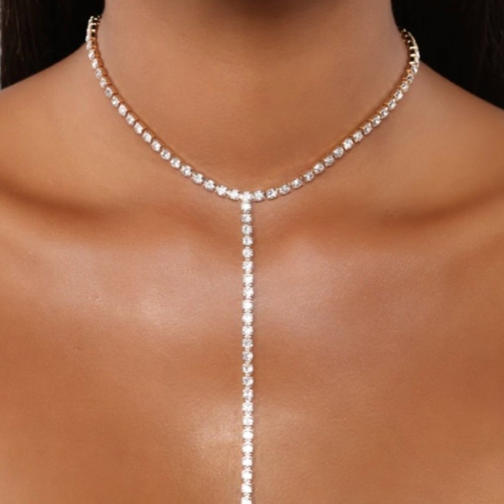 ***FASHION-NOVA*** Lariat Paris CHOKER & Finally Found you EARRINGS (2 pieces)